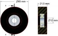 Ролик резиновый (18) 200.17208 / 088.00243
